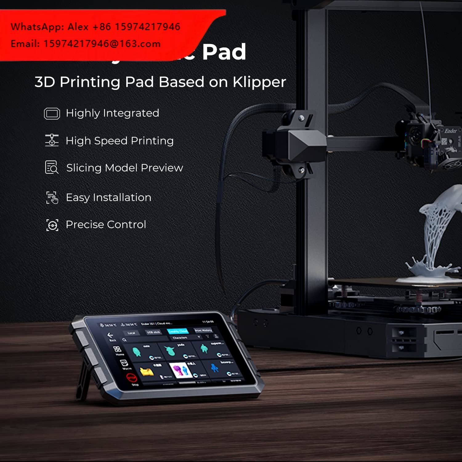 Klipper Pad 7 Inch - لوحة كرياليتي سونيك تي 800 بشاشة