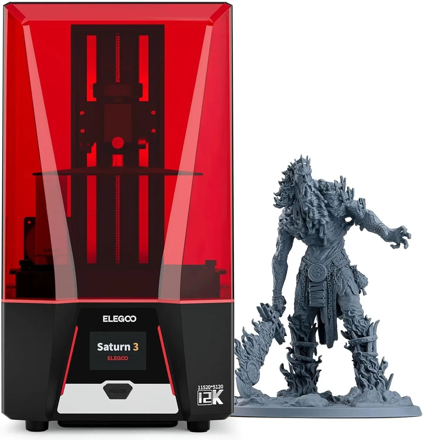 طابعة ثلاثية الأبعاد Saturn 3  - مراجعة 12K Monochrome Lcd Resin 3D Printer وسعره